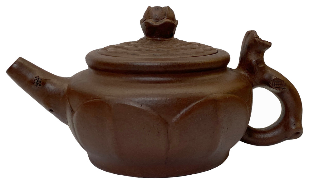 Chinese Handmade Yixing Zisha Clay Teapot With Artistic Accent Hws2336