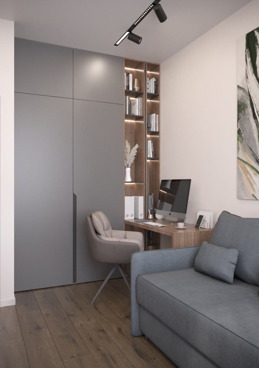 ЖК ЗилАрт дизайн интерьера для семьи из двух человек.