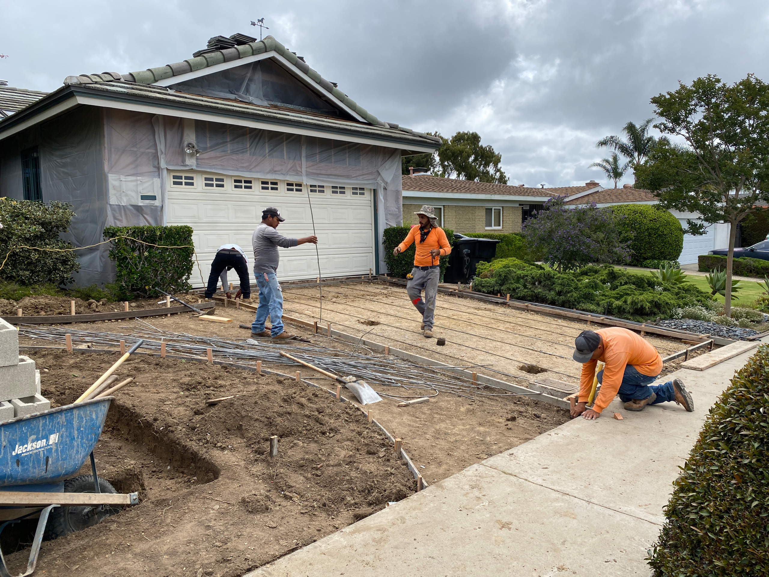 Forming for a New Concrete Driveway in La Jolla