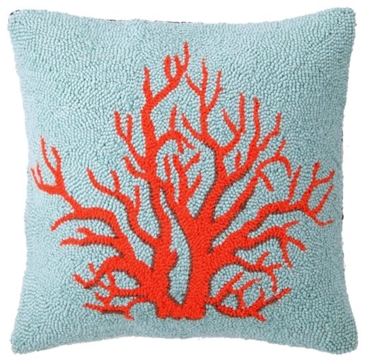 Phi Coral Red Hook Pillow