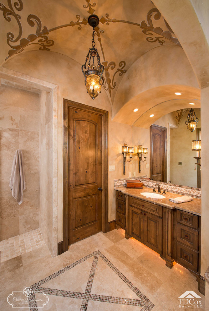 Bathroom - rustic bathroom idea in Houston