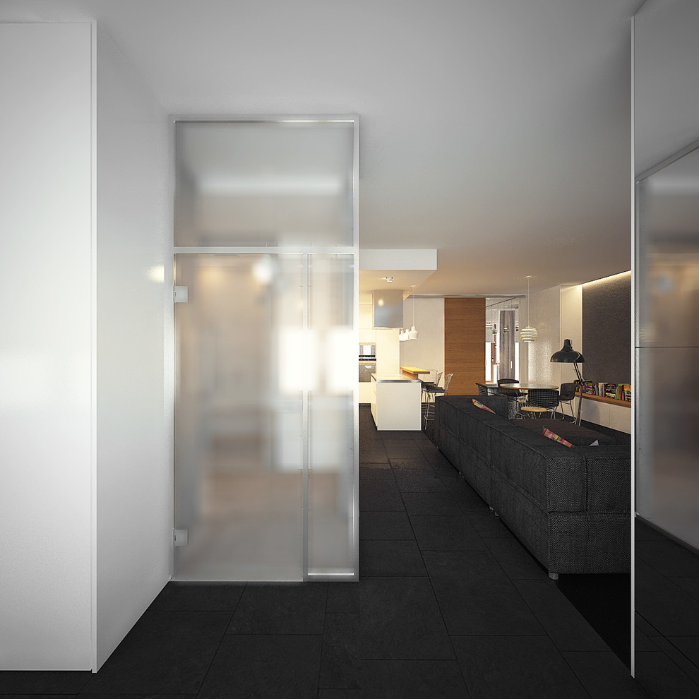 Частная квартира с лаконичным интерьером.