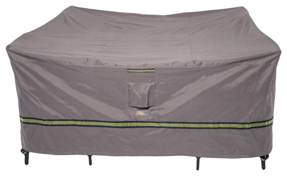 Duck Covers Soteria Rain Proof 92" Square Patio Table With Chairs Cover