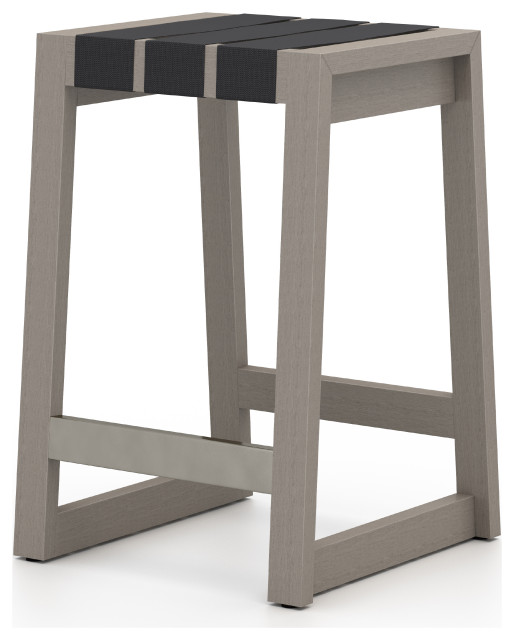 Sonoma Outdoor Bar Stool, Grey, Counter Transitional Outdoor Bar