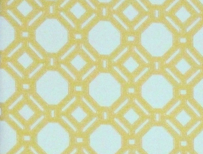 Yellow Lattice Fabric Reversible Geometric Upholstery, Stan, Standard Cut
