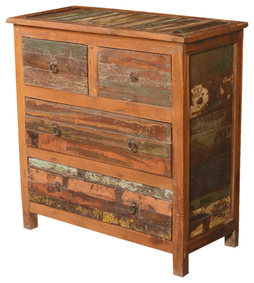 Appalachian Country Reclaimed Wood Rustic Dresser Chest - Rustic ...