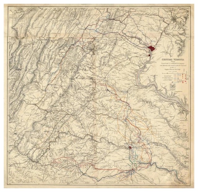 24x36 Vintage Reproduction Civil War Map Field Of Shiloh Pittsburgh 1862