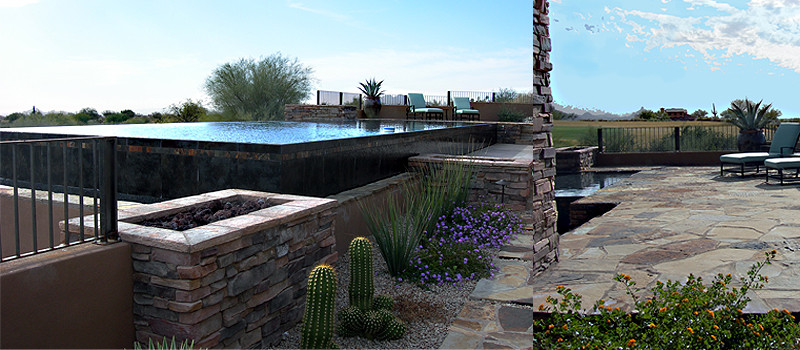 Inspiration for a contemporary pool in Phoenix.