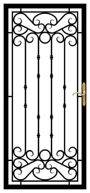 36 X80 Bella Wrought Iron Recessed Mount Steel Security Storm Door 36 X80 Bella Wrought Iron Recessed Mount Steel Security Storm Door