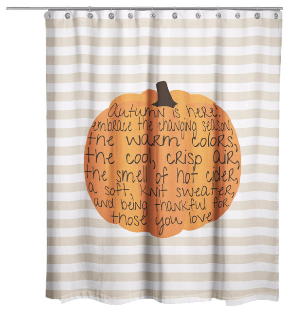 Embrace Autumn 71x74 Shower Curtain Contemporary Shower