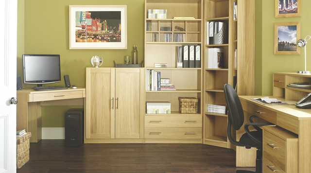 contemporary oak modular office furniture - contemporary - home