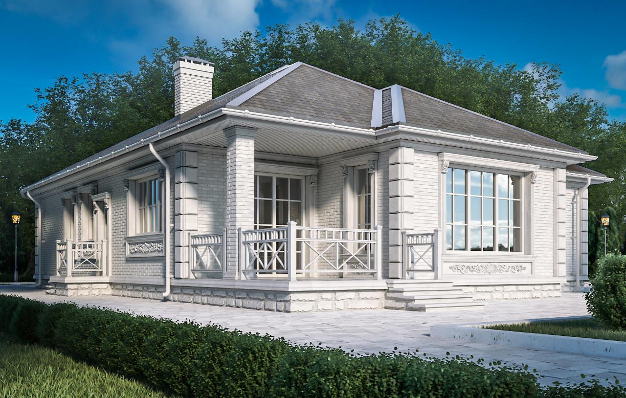 Фасад домовладения облицованный натуральным дагестанским камнем