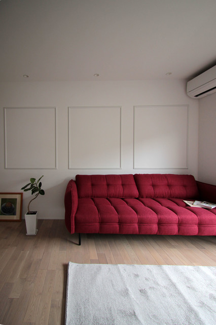 能登川の家リノベーション shabby-chic-style-wohnbereich