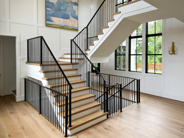 Project #155 | White Oak and Iron, Built in Place minimalistisch-treppen