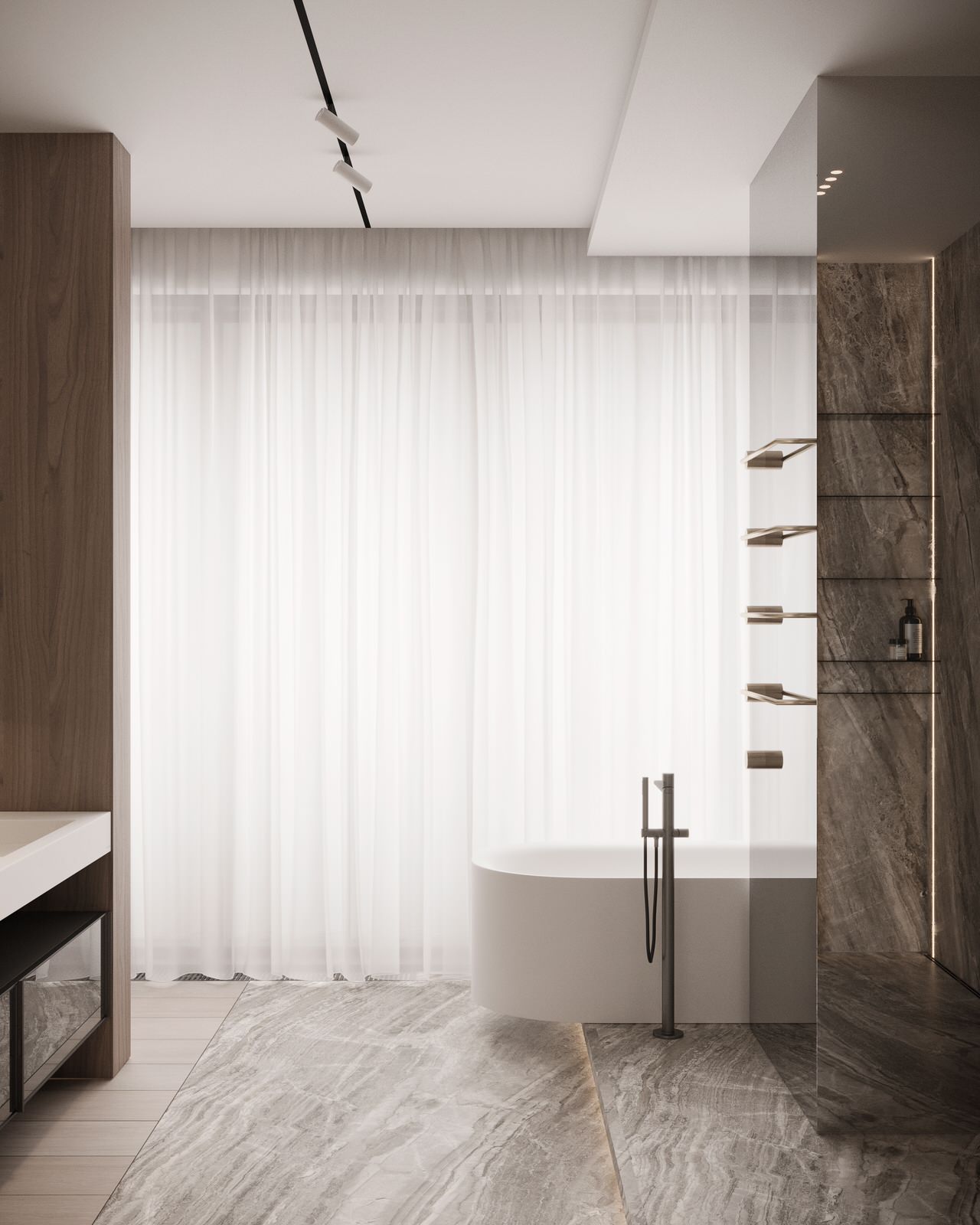 Modern megalopolis apartment