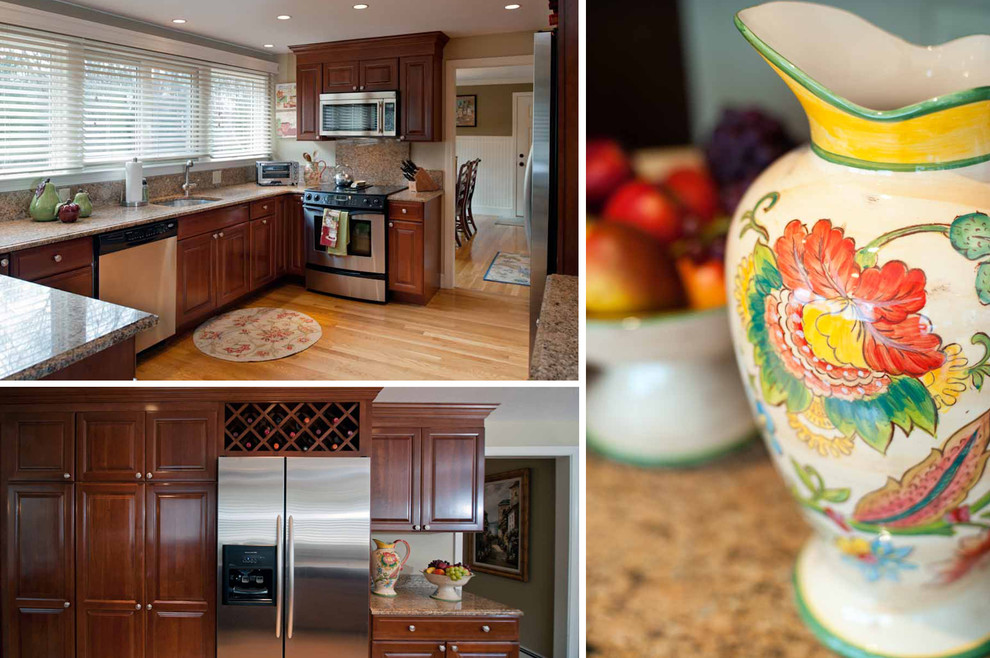 Inspiration for a transitional kitchen remodel in Boston