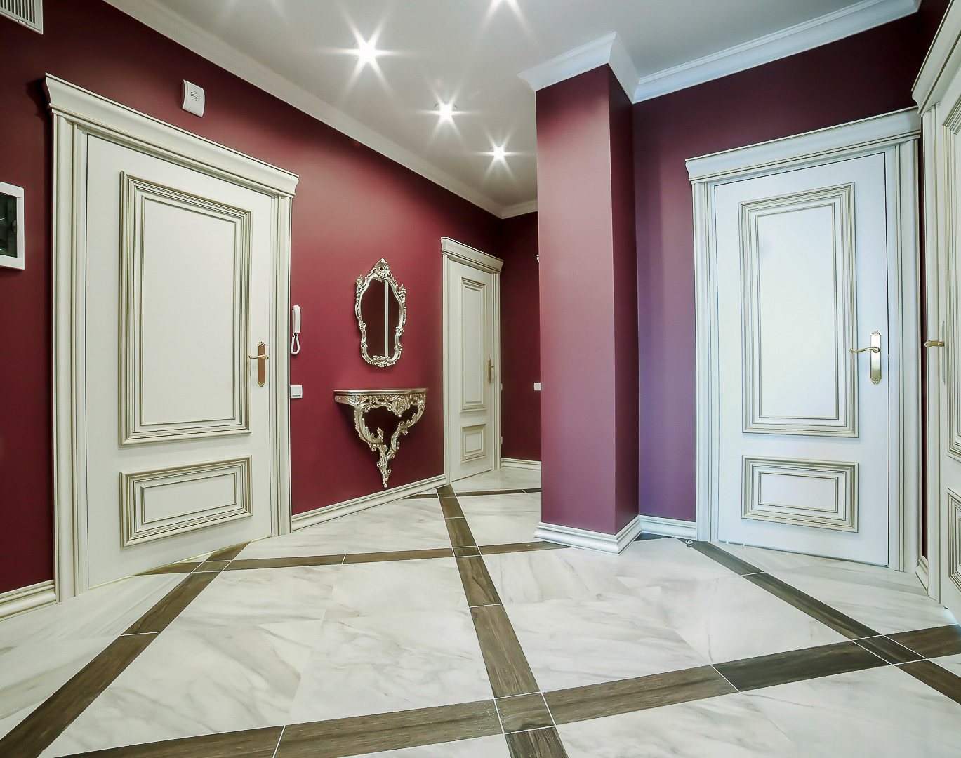 Классический интерьер трехкомнатной квартиры