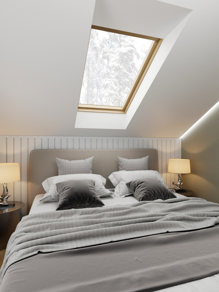 Дизайн проект каркасного дома в коттеджном поселке "Чайка", Московская область