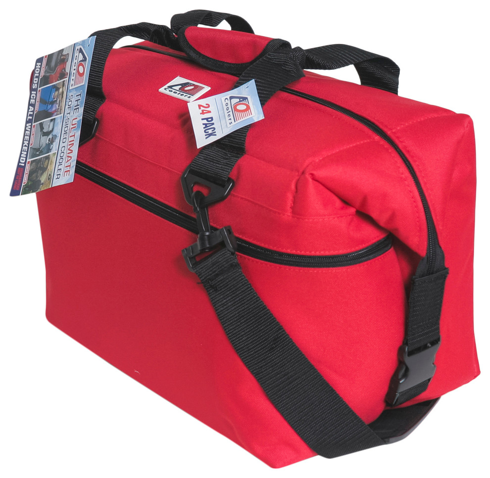 24-Pack Canvas Cooler, Red