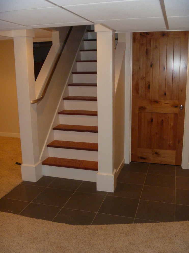This is an example of a traditional staircase in Grand Rapids.