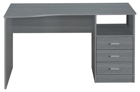 Techni Mobili Classic Computer Desk With Multiple Drawers Gray