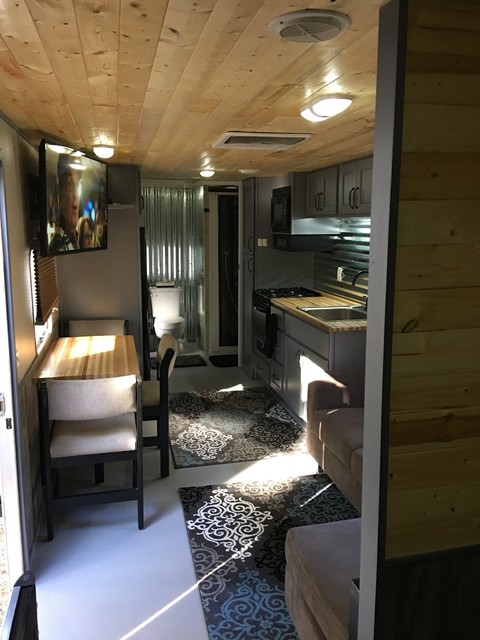 Fema Trailer To Glamper Tiny House Project Rustic