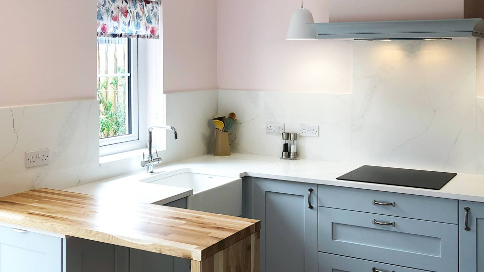 A Classic Pastel Blue Kitchen Contemporary Kitchen Edinburgh by