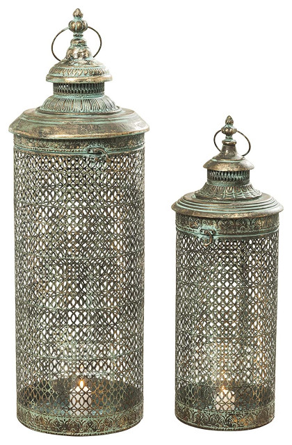 Moroccan Lantern Set, Pinnacle Tops, 29"