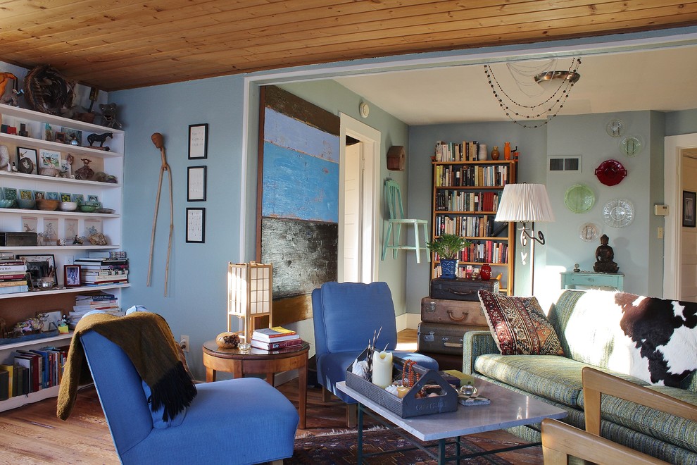 Eclectic living room in Seattle.