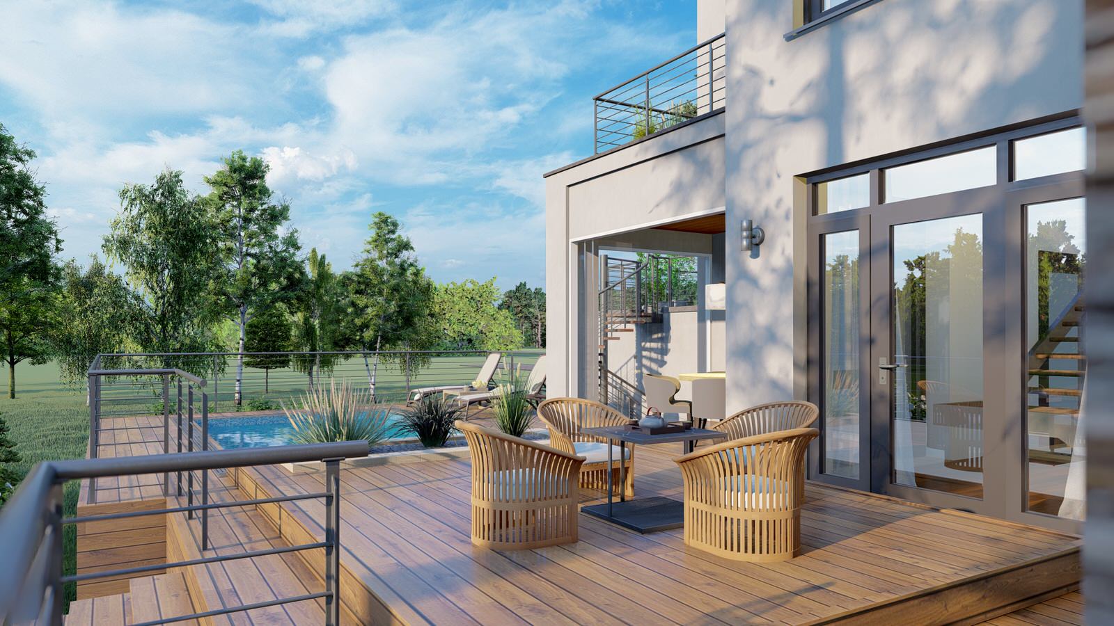 Современный загородный дом