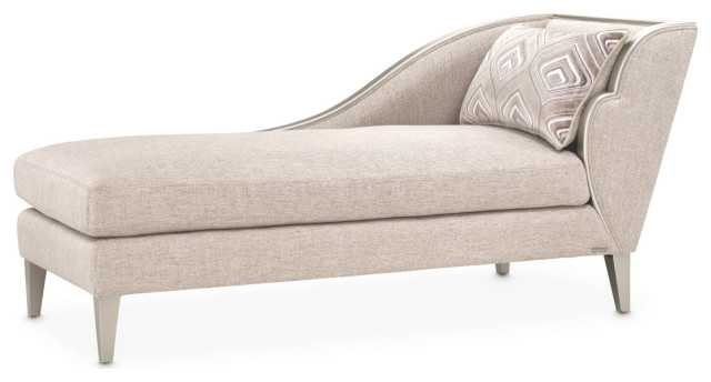 Camden Court Laf Chaise - Flax  Platinum - Contemporary - Indoor Chaise 