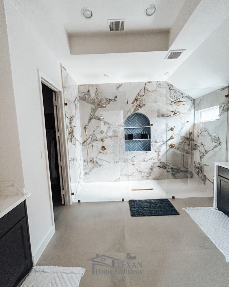 Oversized Walk-In Shower Remodel - Manvel, TX