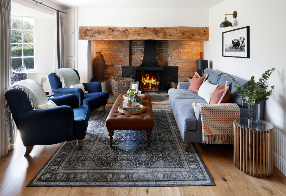 Design ideas for a country living room in London.