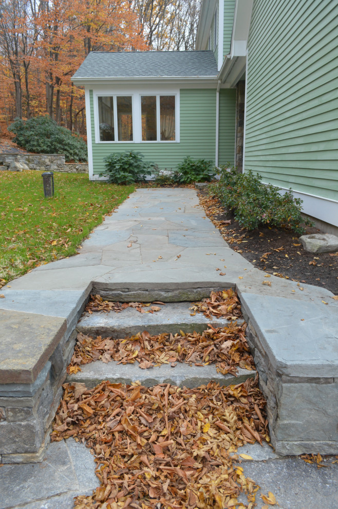 Williston - Retaining walls, water feature, chimney, & walkway