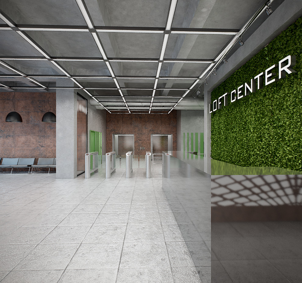 Бизнес-центр на "Трехгорке". Вестибюль. Альтернативный вариант.