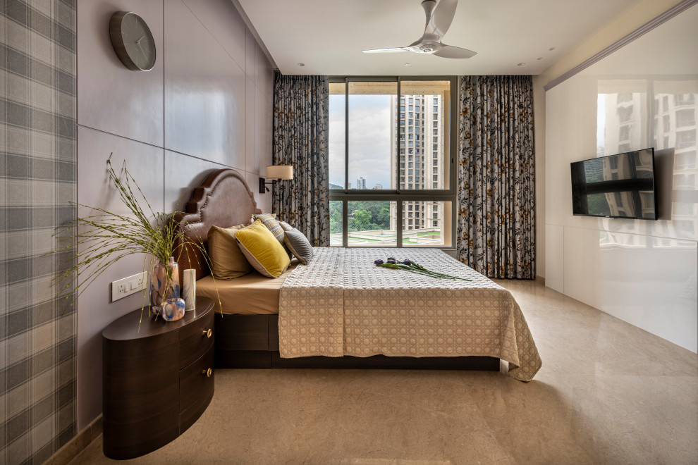 Inspiration for an american bedroom in Mumbai.