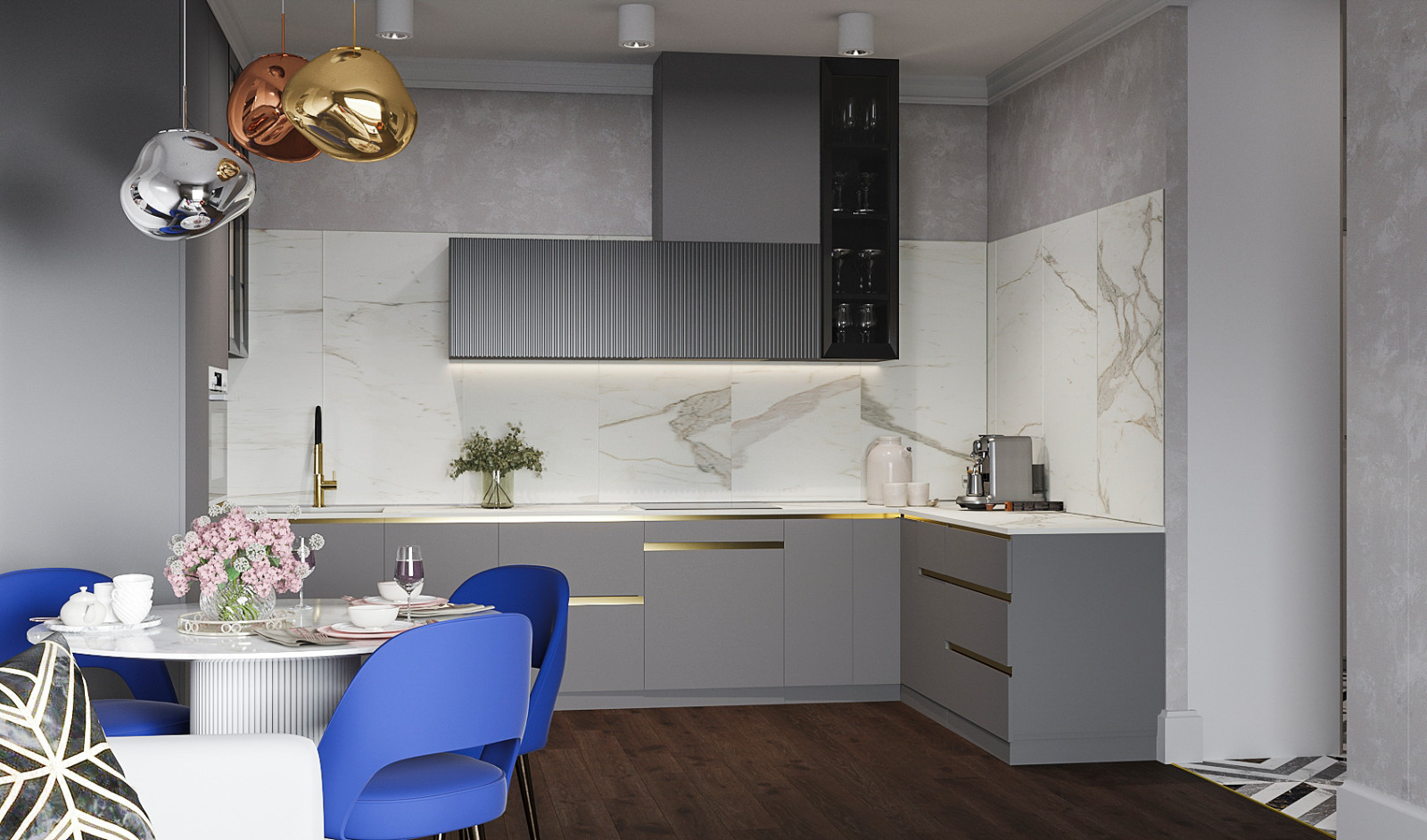 кухня-гостиная 28м2