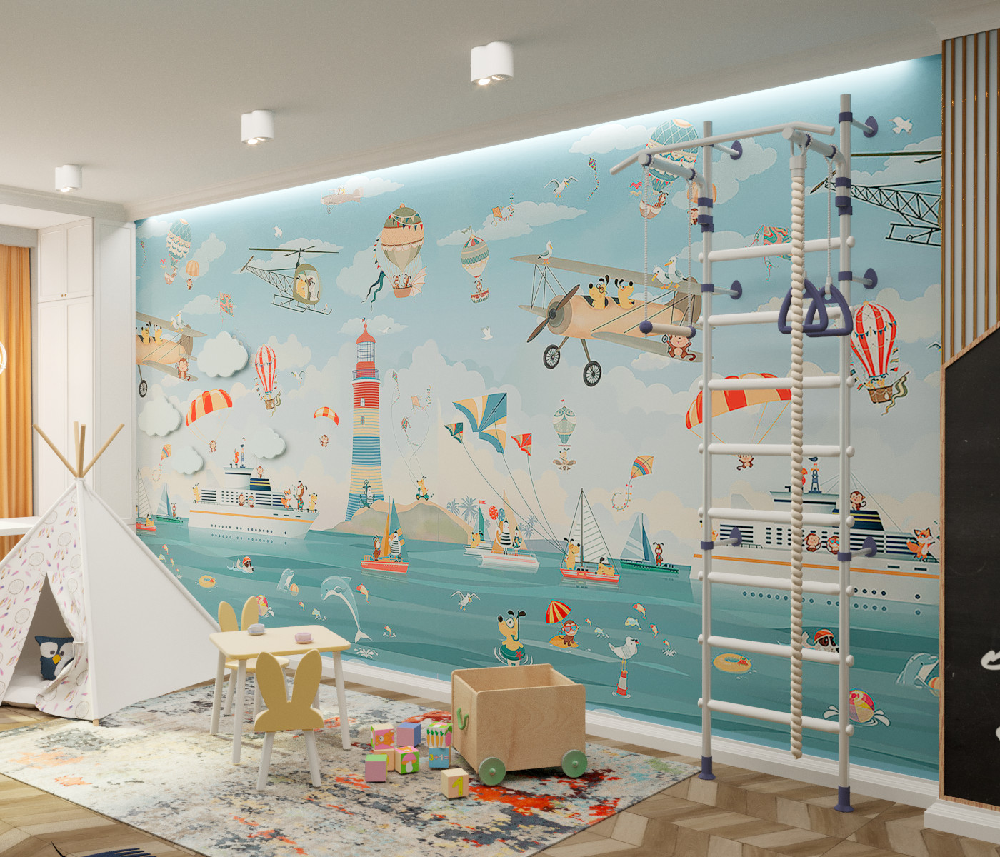 Проект интерьера двухэтажного дома