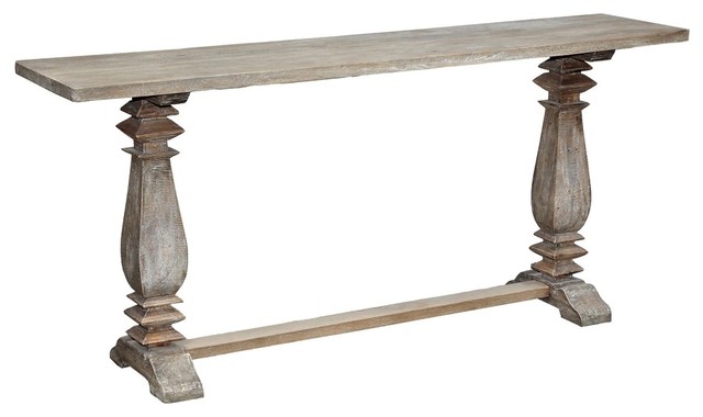 Santa Fe Balaustrade Console Table Rustic Mango Gray Wash Santa Fe Balaustrade Console Table Rustic Mango Gray Wash