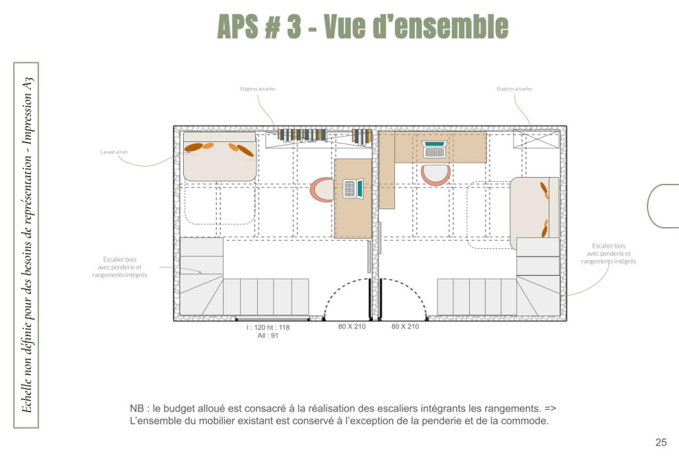 Chambre avec mezzanine