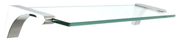 Alno 19" Glass Shelf with Brackets in Polished Chrome