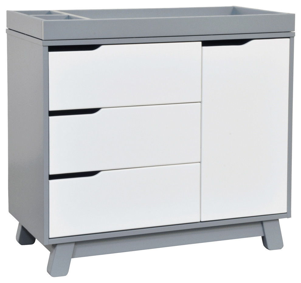 gray dresser changing table