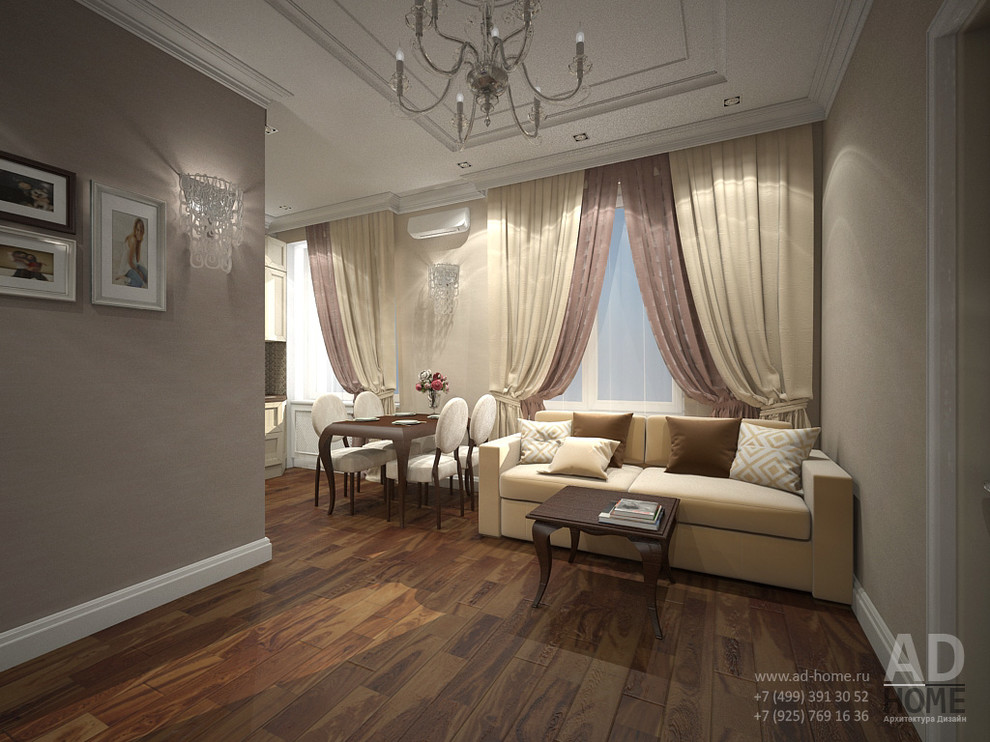 дизайн-проект двухкомнатной квартиры в ЖК Мос-Анджелес