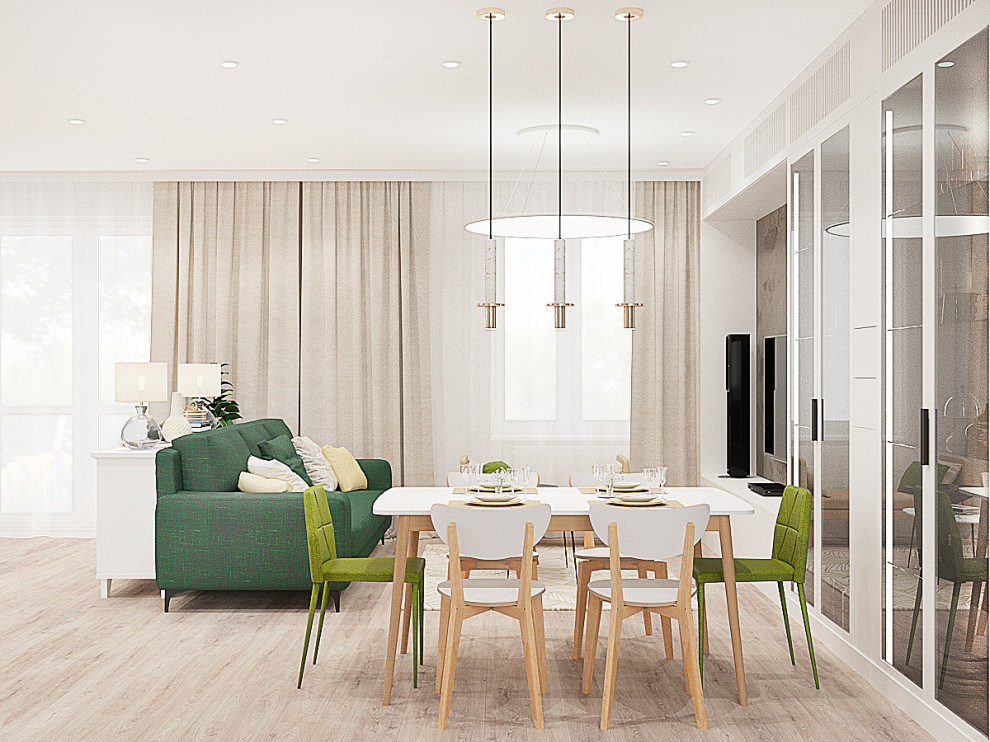 Столовая-гостиная в частном доме