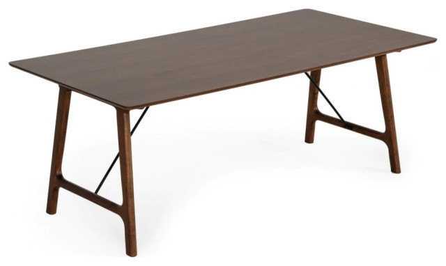 Lael Mid-century Modern Walnut Dining Table - Transitional - Dining 