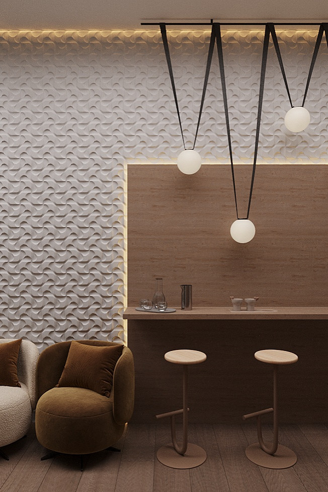 Природная органика для Кати Гордон: интерьер офиса в стиле ваби-саби