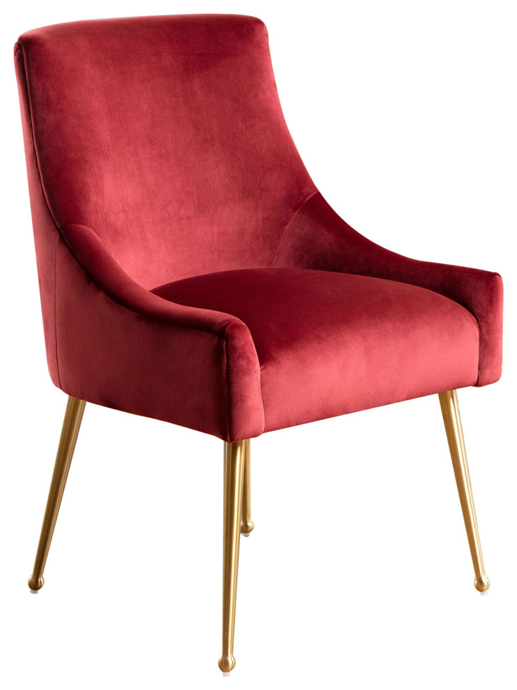 velvet burgundy chair