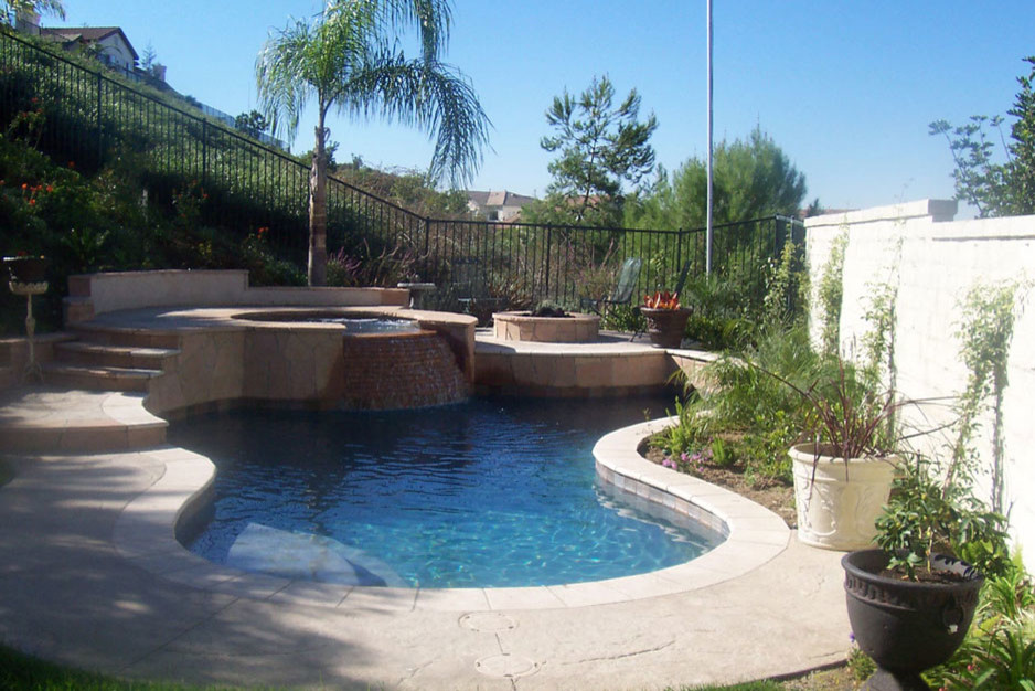 This is an example of a traditional pool in Orange County.