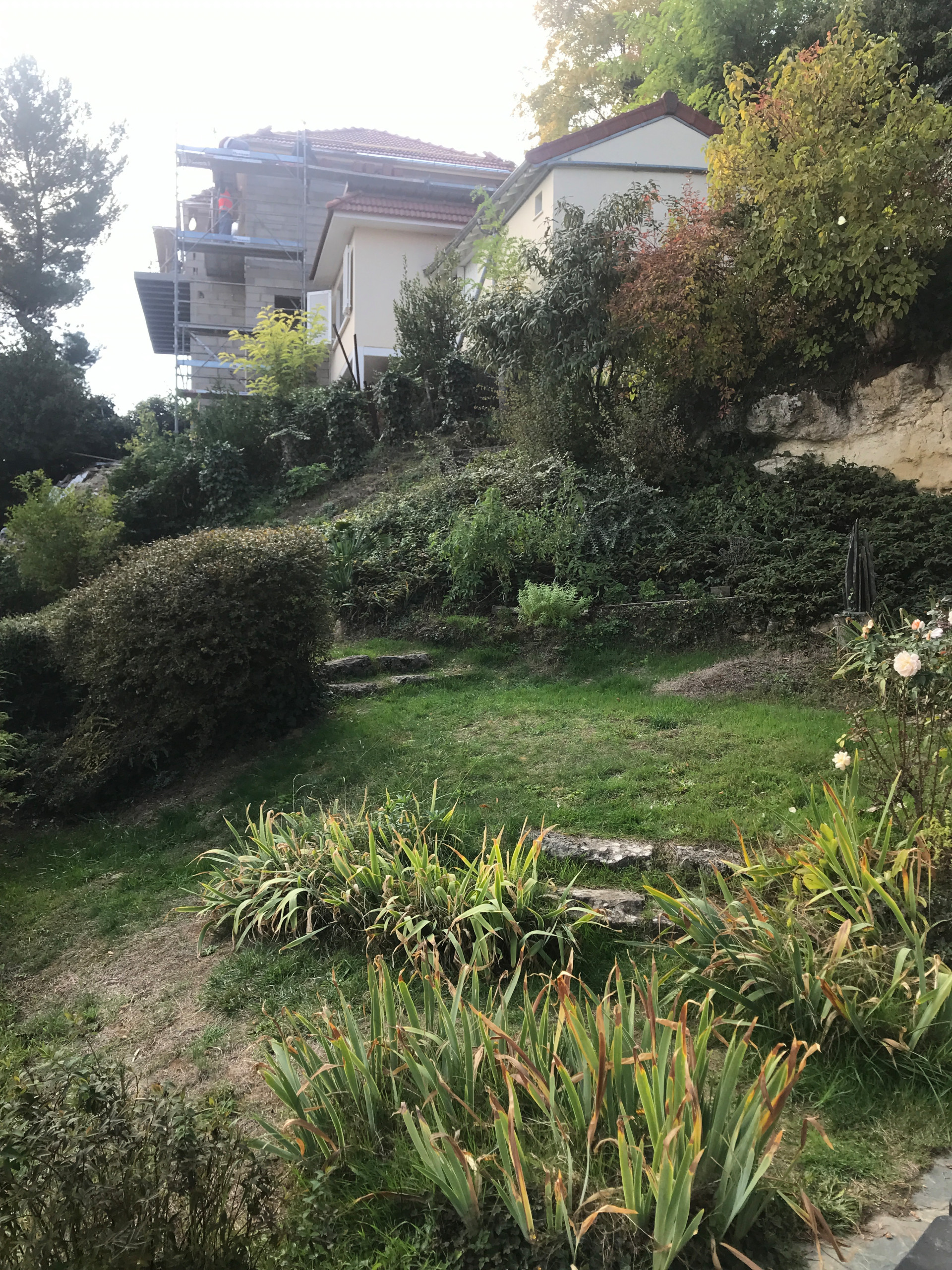 Jardin sur les falaises rocheuses