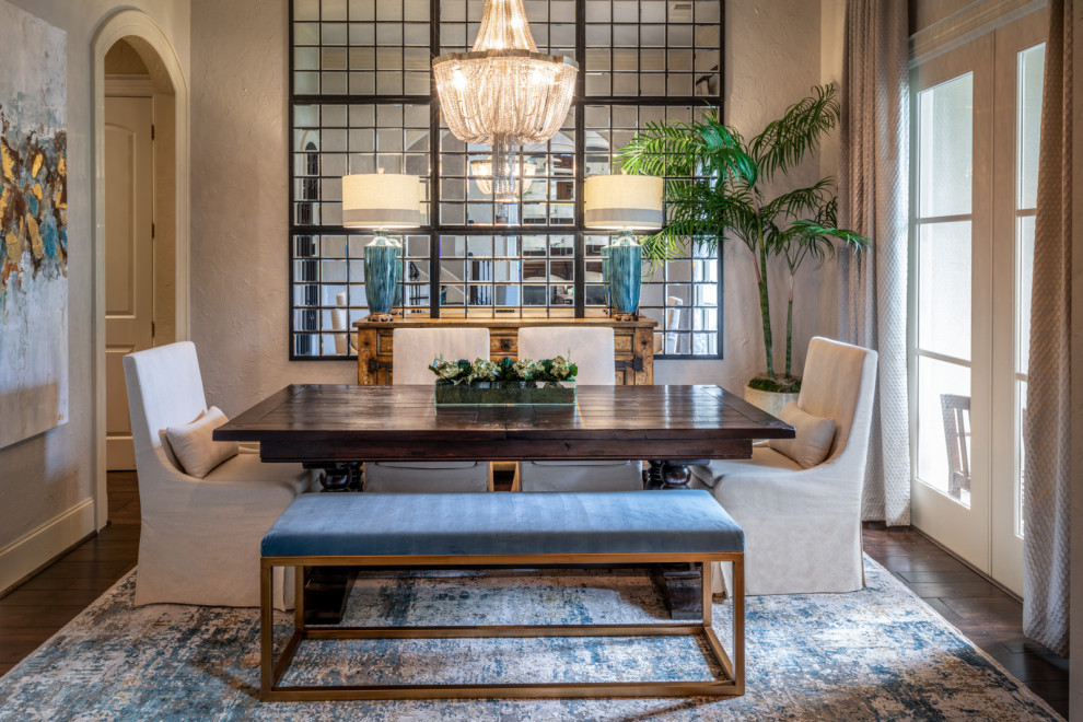 Inspiration for a transitional dining room remodel in Houston